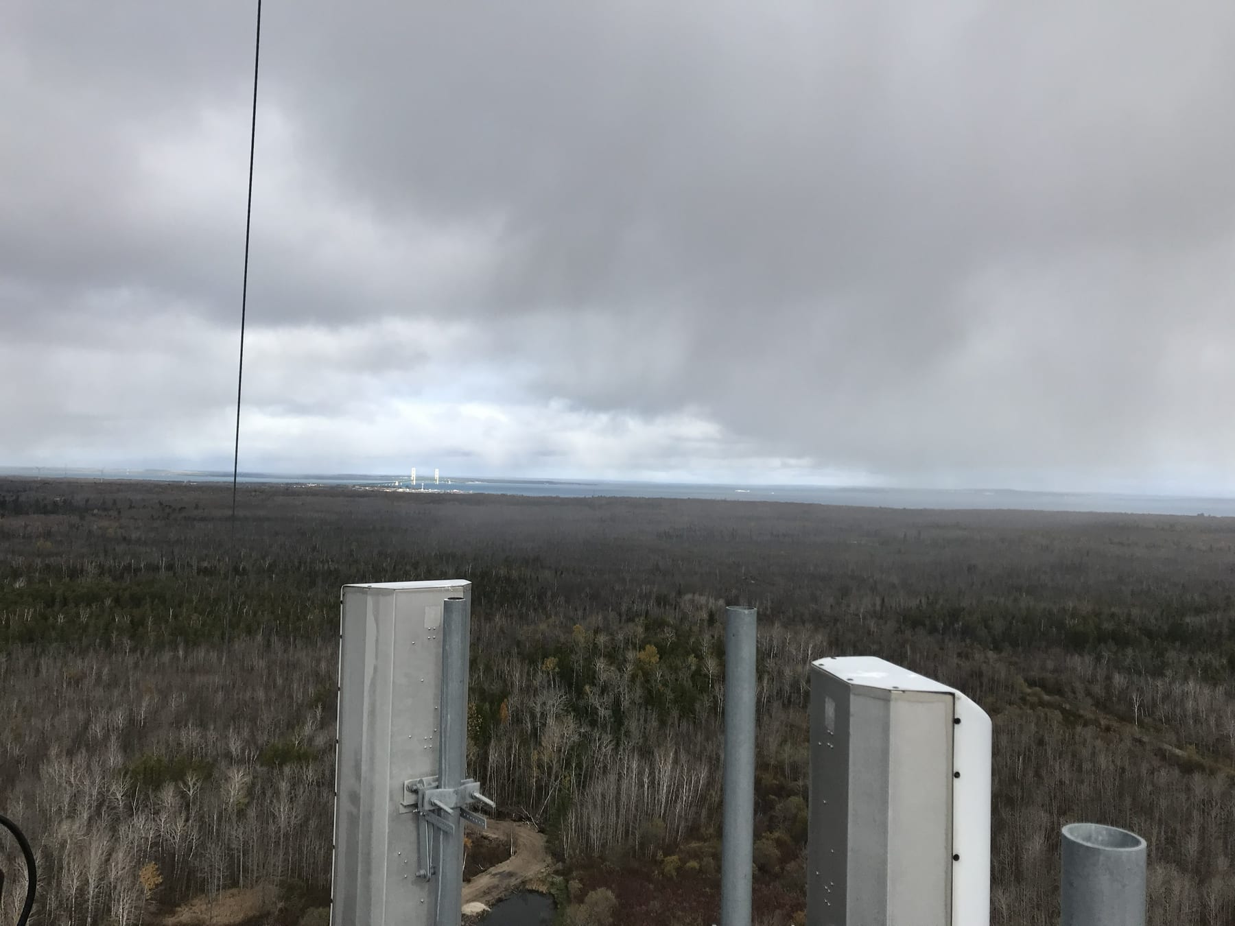 Precision Wireless crew on a telecommunications tower site